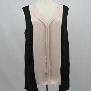 Mossimo Black and Pink Sleeveless Blouse